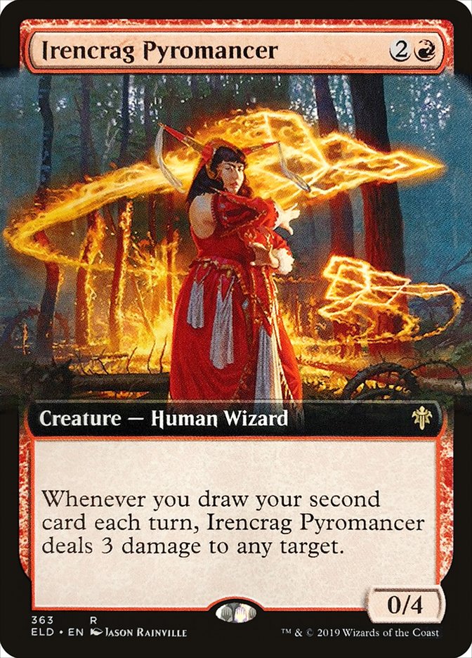 Irencrag Pyromancer (Extended Art) [Throne of Eldraine] | Dragon's Lair Comics and Fantasy Houston TX