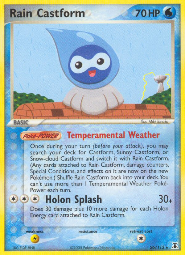 Rain Castform (26/113) [EX: Delta Species] | Dragon's Lair Comics and Fantasy Houston TX