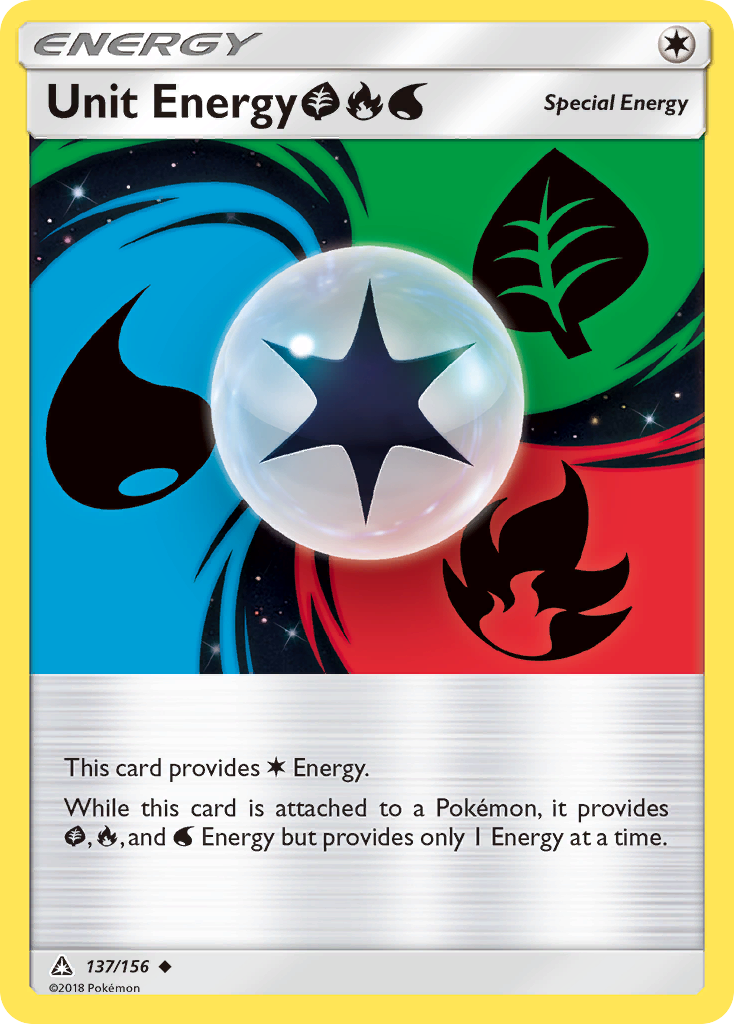 Unit Energy (137/156) (Grass, Fire, Water) [Sun & Moon: Ultra Prism] | Dragon's Lair Comics and Fantasy Houston TX