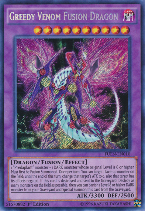 Greedy Venom Fusion Dragon [FUEN-EN010] Secret Rare | Dragon's Lair Comics and Fantasy Houston TX