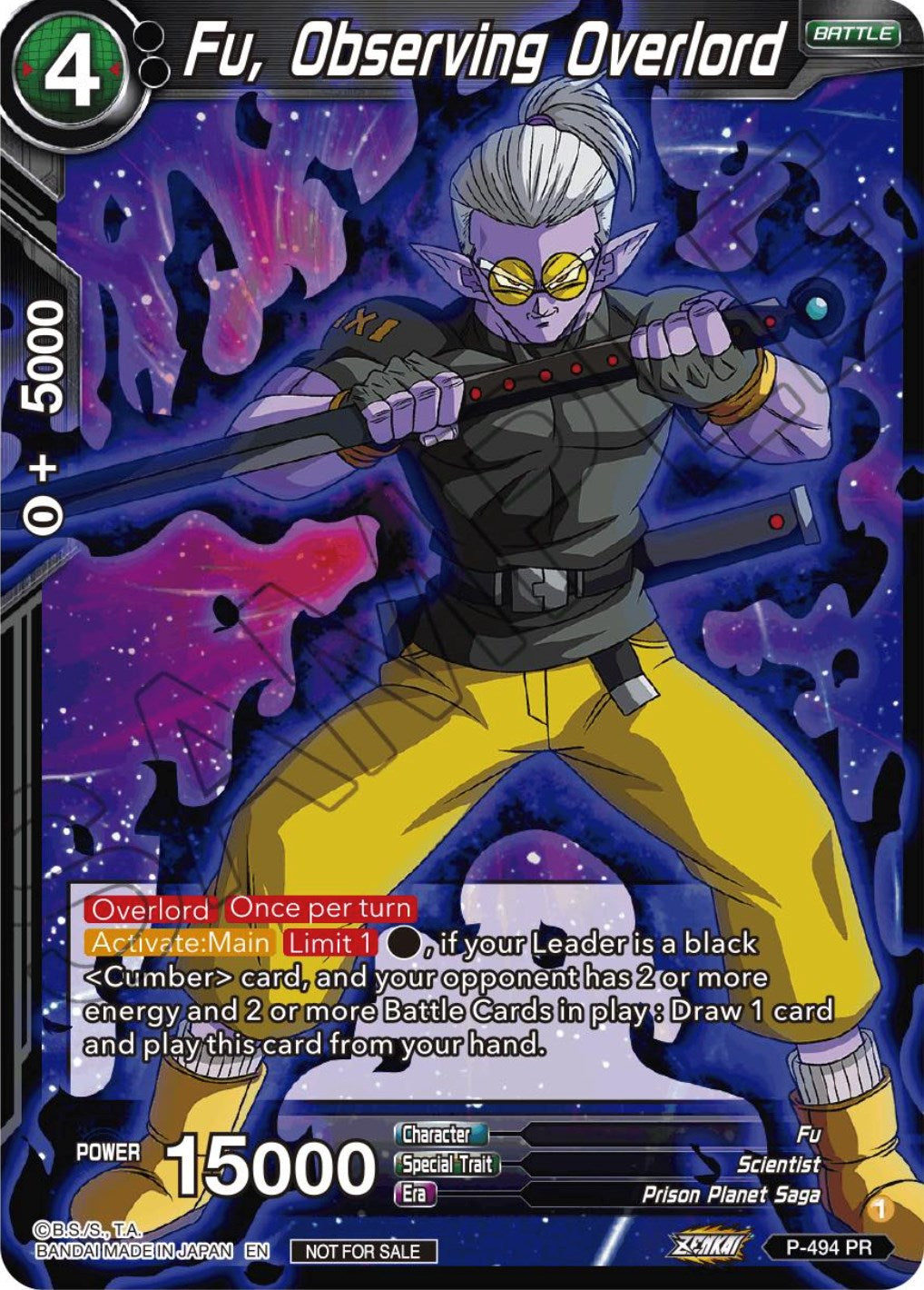 Fu, Observing Overlord (Zenkai Series Tournament Pack Vol.3) (P-494) [Tournament Promotion Cards] | Dragon's Lair Comics and Fantasy Houston TX