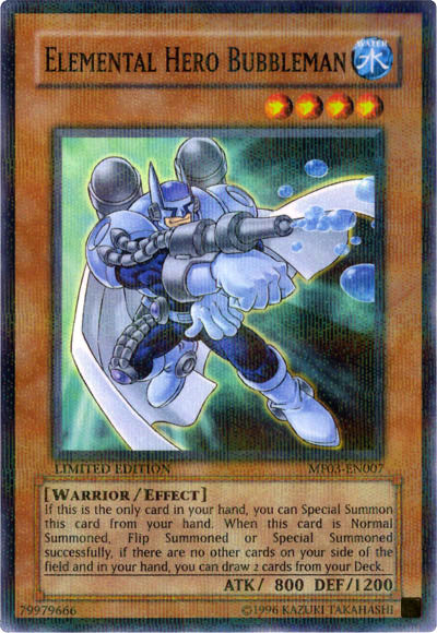 Elemental Hero Bubbleman [MF03-EN007] Parallel Rare | Dragon's Lair Comics and Fantasy Houston TX