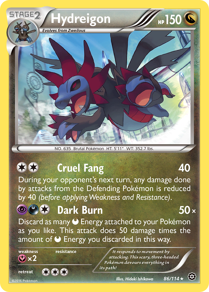 Hydreigon (86/114) [XY: Steam Siege] | Dragon's Lair Comics and Fantasy Houston TX