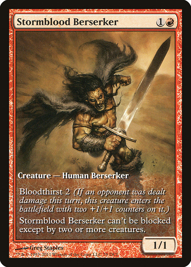 Stormblood Berserker (Extended Art) [Magic 2012 Promos] | Dragon's Lair Comics and Fantasy Houston TX