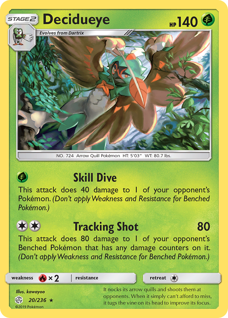 Decidueye (20/236) [Sun & Moon: Cosmic Eclipse] | Dragon's Lair Comics and Fantasy Houston TX