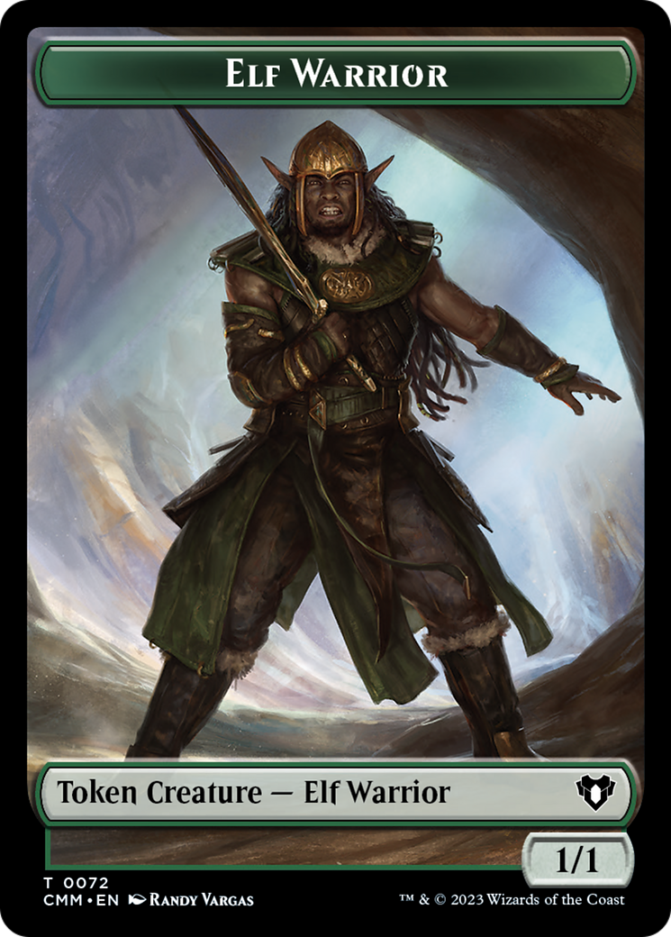 Elf Warrior // Cleric Double-Sided Token [Commander Masters Tokens] | Dragon's Lair Comics and Fantasy Houston TX