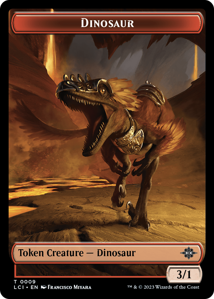 Dinosaur Token (0009) [The Lost Caverns of Ixalan Tokens] | Dragon's Lair Comics and Fantasy Houston TX