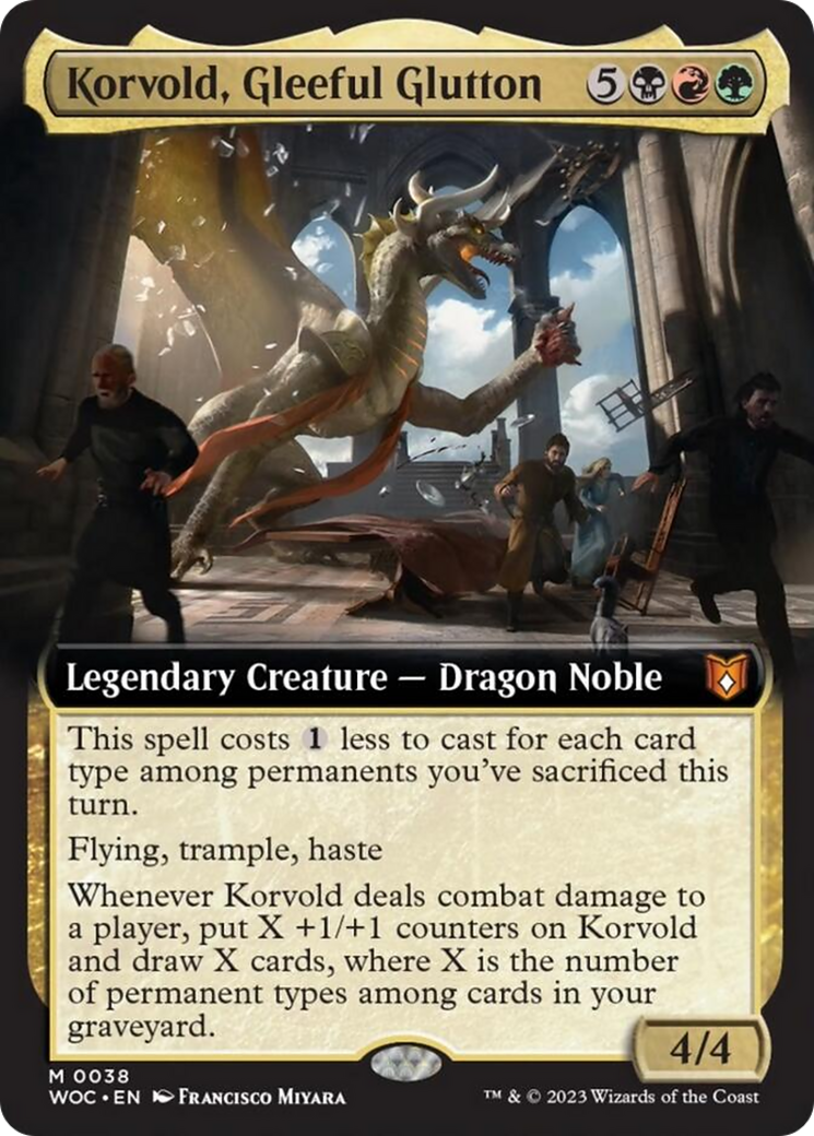 Korvold, Gleeful Glutton (Extended Art) [Wilds of Eldraine Commander] | Dragon's Lair Comics and Fantasy Houston TX