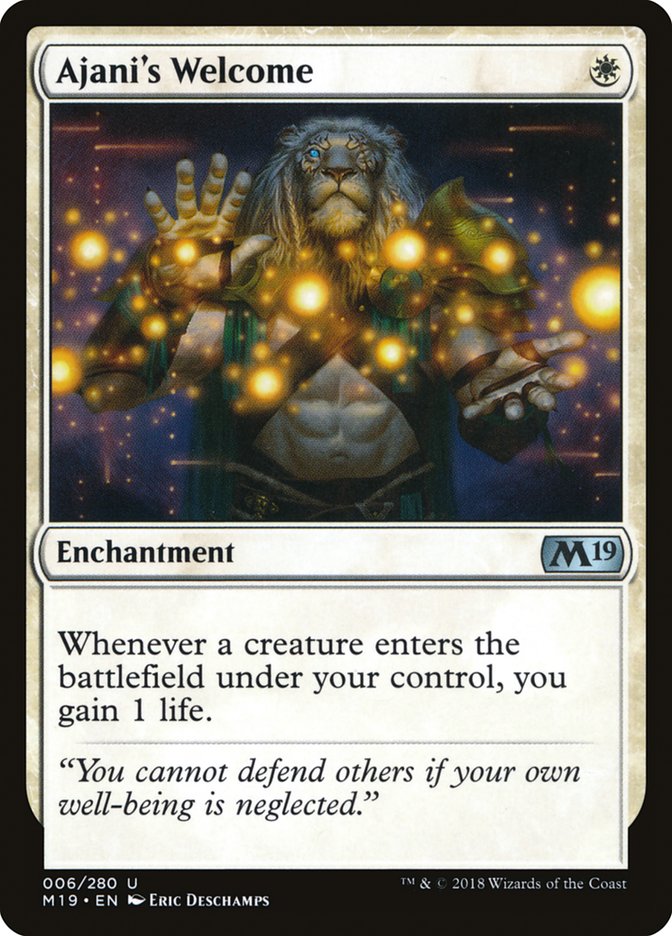 Ajani's Welcome [Core Set 2019] | Dragon's Lair Comics and Fantasy Houston TX