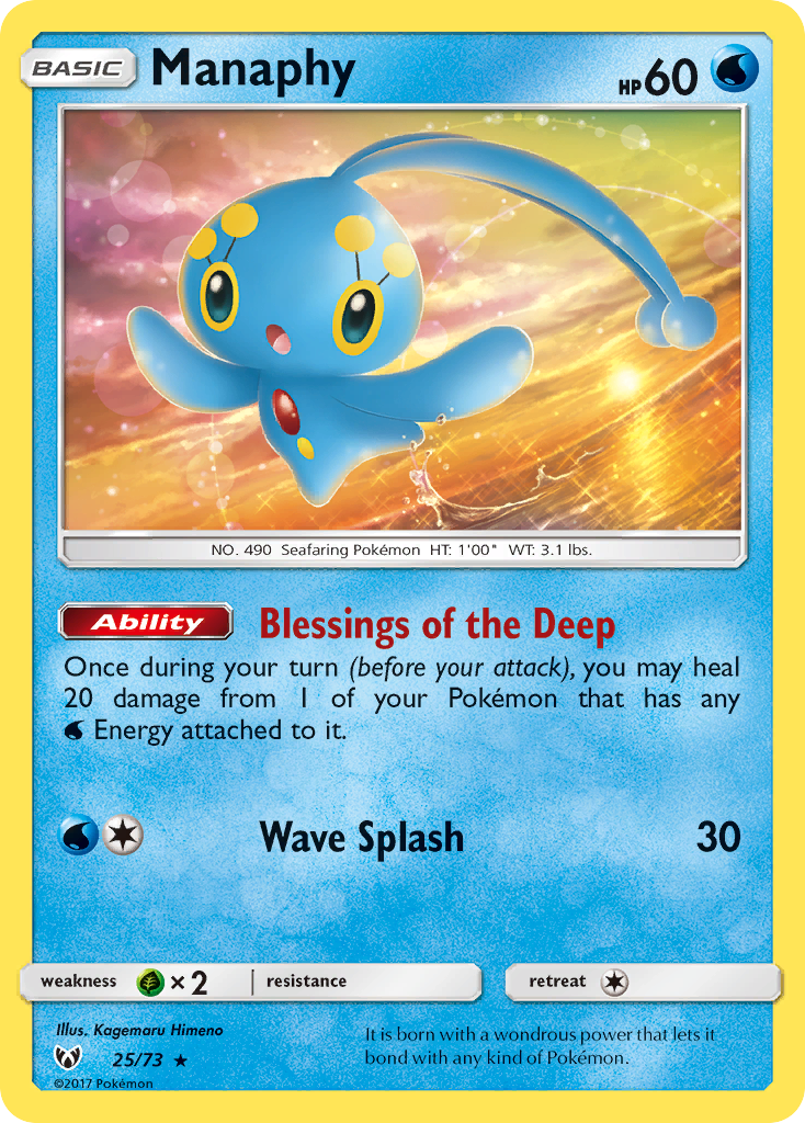 Manaphy (25/73) [Sun & Moon: Shining Legends] | Dragon's Lair Comics and Fantasy Houston TX