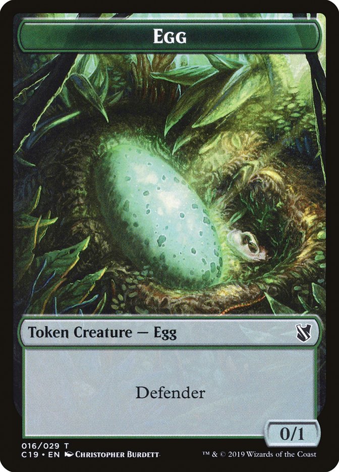 Rhino // Egg Double-Sided Token [Commander 2019 Tokens] | Dragon's Lair Comics and Fantasy Houston TX