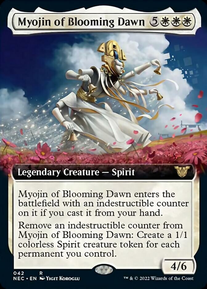 Myojin of Blooming Dawn (Extended Art) [Kamigawa: Neon Dynasty Commander] | Dragon's Lair Comics and Fantasy Houston TX