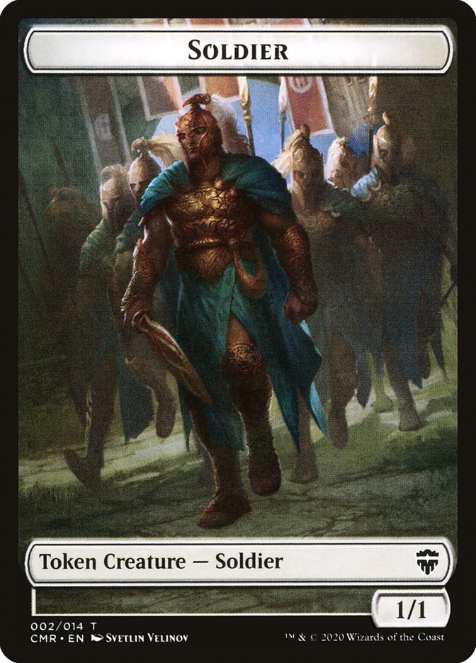 Dragon // Soldier Double-Sided Token [Commander Legends Tokens] | Dragon's Lair Comics and Fantasy Houston TX