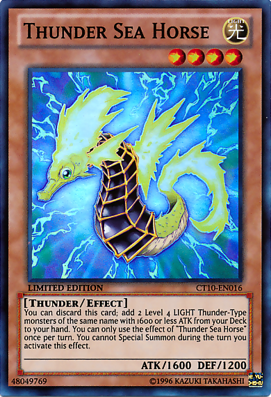 Thunder Sea Horse [CT10-EN016] Super Rare | Dragon's Lair Comics and Fantasy Houston TX