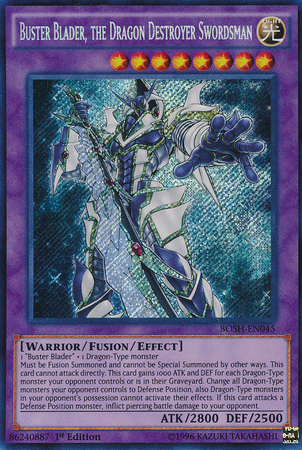 Buster Blader, the Dragon Destroyer Swordsman [BOSH-EN045] Secret Rare | Dragon's Lair Comics and Fantasy Houston TX