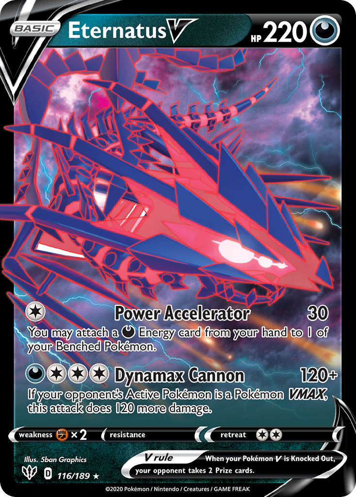 Eternatus V (116/189) (Jumbo Card) [Sword & Shield: Darkness Ablaze] | Dragon's Lair Comics and Fantasy Houston TX