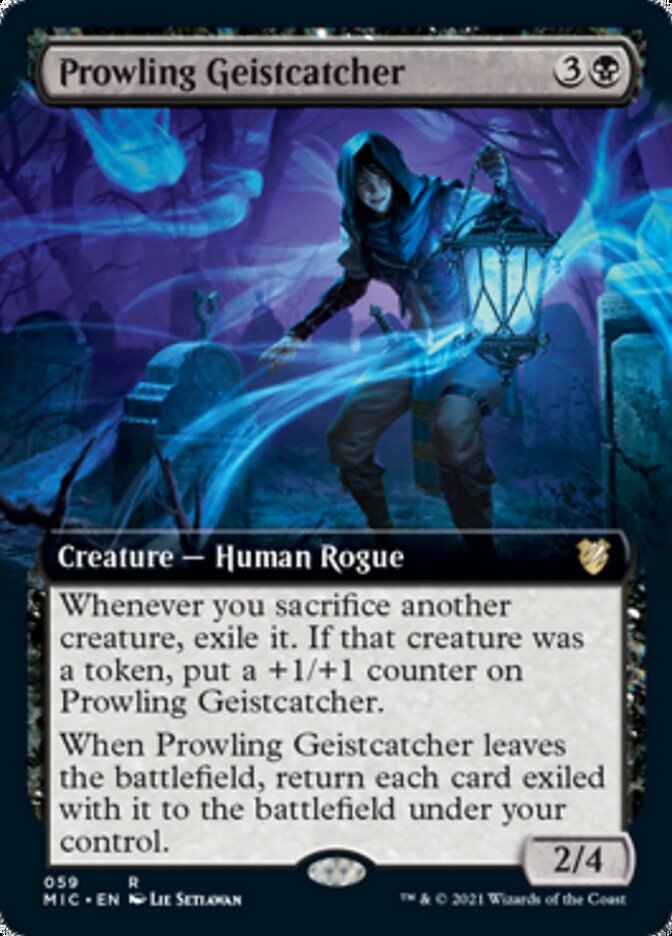 Prowling Geistcatcher (Extended Art) [Innistrad: Midnight Hunt Commander] | Dragon's Lair Comics and Fantasy Houston TX