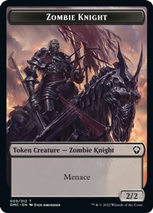 Zombie Knight // Warrior Double-Sided Token [Dominaria United Commander Tokens] | Dragon's Lair Comics and Fantasy Houston TX