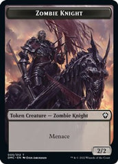 Zombie Knight // Knight Double-Sided Token [Dominaria United Commander Tokens] | Dragon's Lair Comics and Fantasy Houston TX