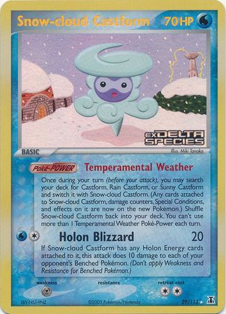 Snow-cloud Castform (29/113) (Stamped) [EX: Delta Species] | Dragon's Lair Comics and Fantasy Houston TX