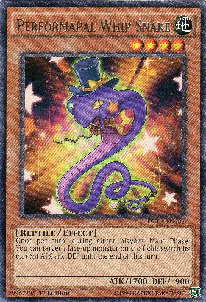 Performapal Whip Snake [DUEA-EN006] Rare | Dragon's Lair Comics and Fantasy Houston TX