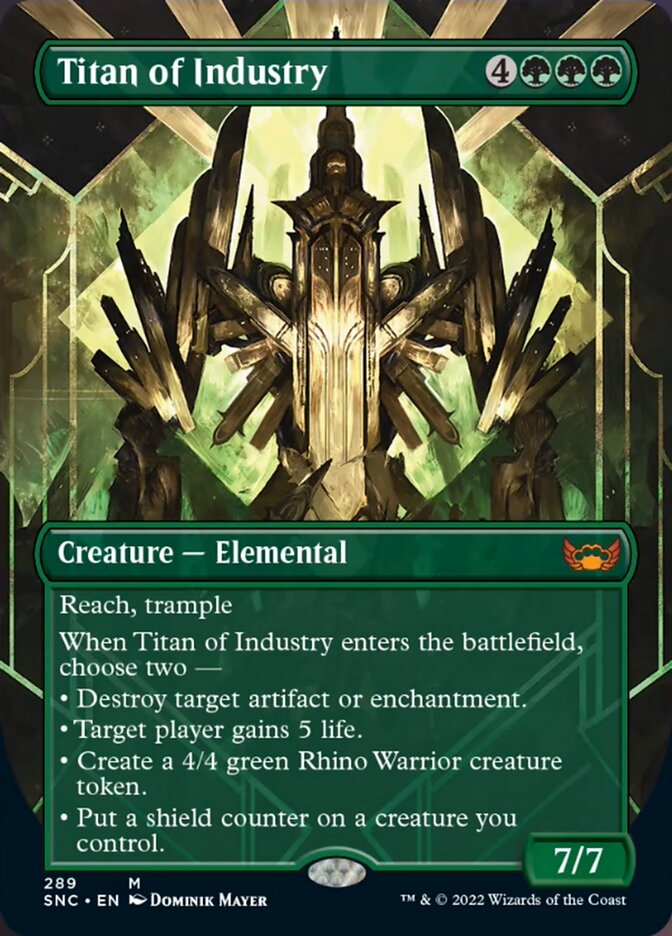 Titan of Industry (Borderless Alternate Art) [Streets of New Capenna] | Dragon's Lair Comics and Fantasy Houston TX