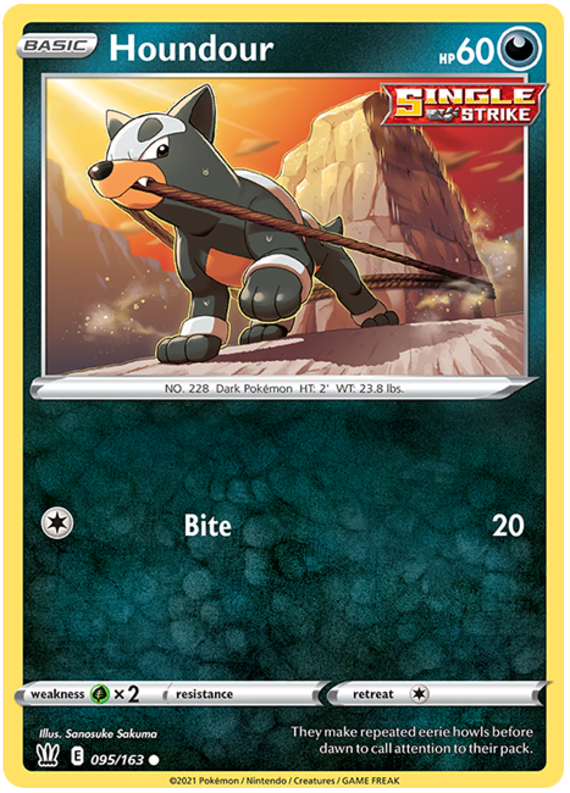 Houndour (095/163) [Sword & Shield: Battle Styles] | Dragon's Lair Comics and Fantasy Houston TX