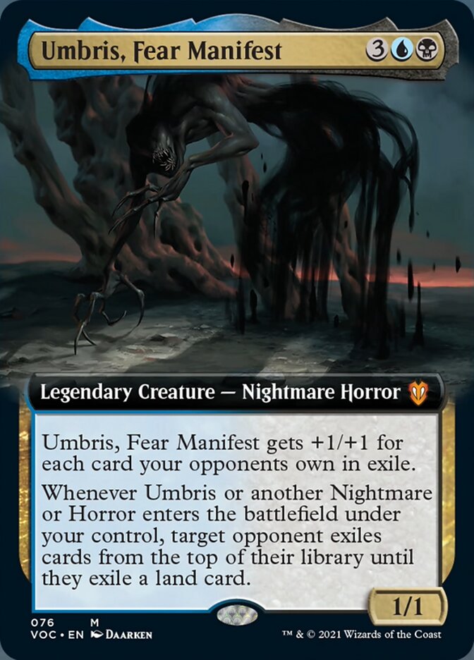 Umbris, Fear Manifest (Extended Art) [Innistrad: Crimson Vow Commander] | Dragon's Lair Comics and Fantasy Houston TX