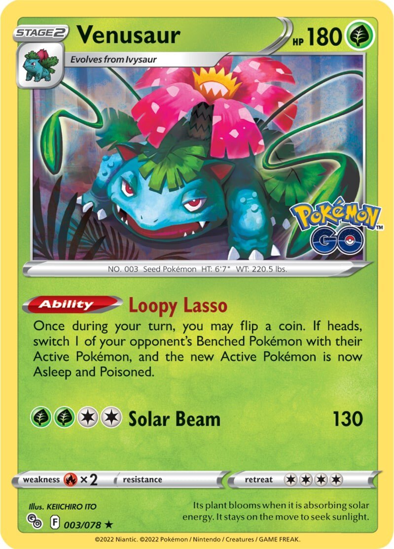 Venusaur (003/078) [Pokémon GO] | Dragon's Lair Comics and Fantasy Houston TX