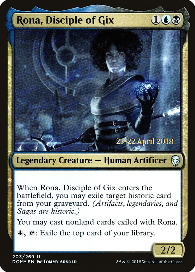 Rona, Disciple of Gix [Dominaria Prerelease Promos] | Dragon's Lair Comics and Fantasy Houston TX