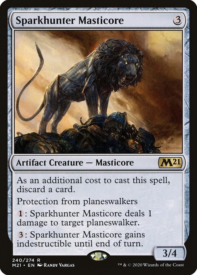 Sparkhunter Masticore [Core Set 2021] | Dragon's Lair Comics and Fantasy Houston TX