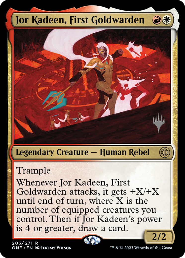 Jor Kadeen, First Goldwarden (Promo Pack) [Phyrexia: All Will Be One Promos] | Dragon's Lair Comics and Fantasy Houston TX