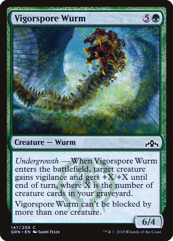 Vigorspore Wurm [Guilds of Ravnica] | Dragon's Lair Comics and Fantasy Houston TX