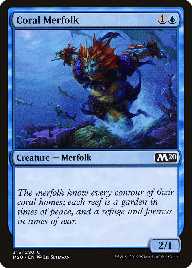 Coral Merfolk [Core Set 2020] | Dragon's Lair Comics and Fantasy Houston TX