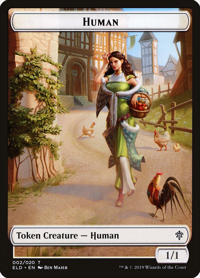 Human // Clue Double-Sided Token [Pioneer Challenger Decks 2022] | Dragon's Lair Comics and Fantasy Houston TX