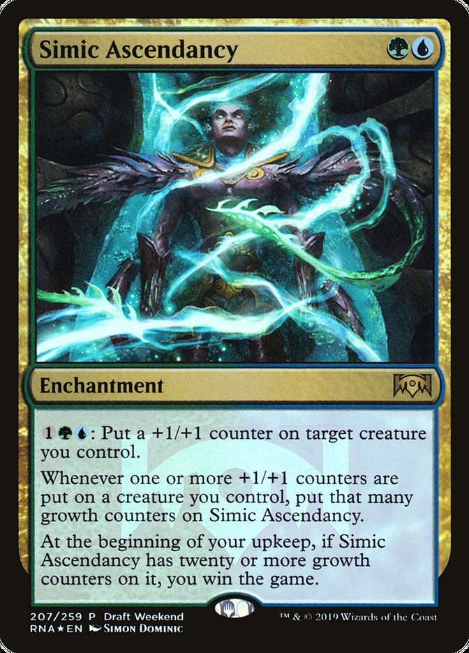 Simic Ascendancy (Draft Weekend) [Ravnica Allegiance Promos] | Dragon's Lair Comics and Fantasy Houston TX