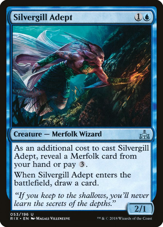 Silvergill Adept [Rivals of Ixalan] | Dragon's Lair Comics and Fantasy Houston TX