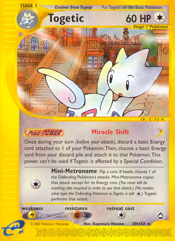 Togetic (39/147) [Aquapolis] | Dragon's Lair Comics and Fantasy Houston TX