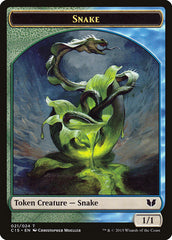 Snake (021) // Saproling Double-Sided Token [Commander 2015 Tokens] | Dragon's Lair Comics and Fantasy Houston TX