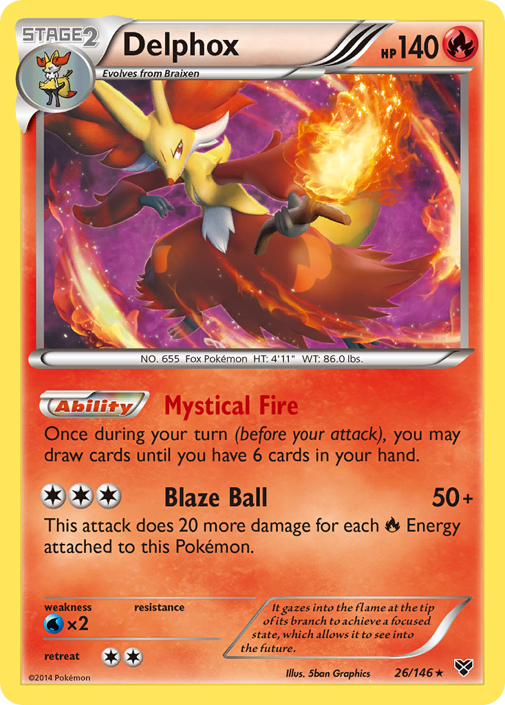 Delphox (26/146) [XY: Base Set] | Dragon's Lair Comics and Fantasy Houston TX