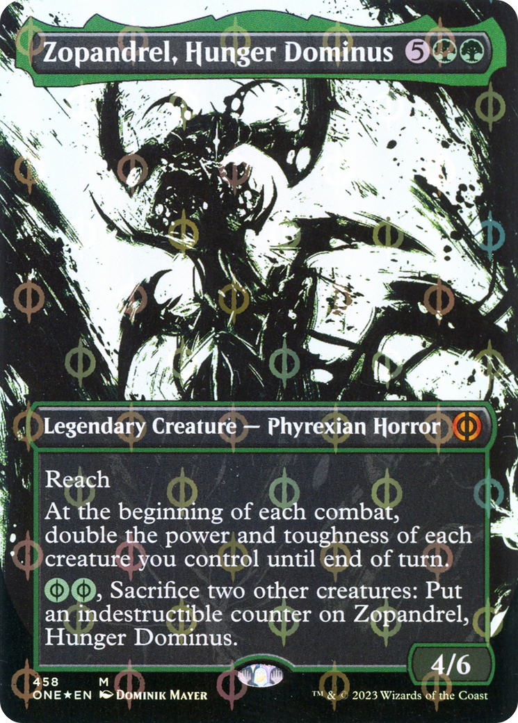 Zopandrel, Hunger Dominus (Borderless Ichor Step-and-Compleat Foil) [Phyrexia: All Will Be One] | Dragon's Lair Comics and Fantasy Houston TX