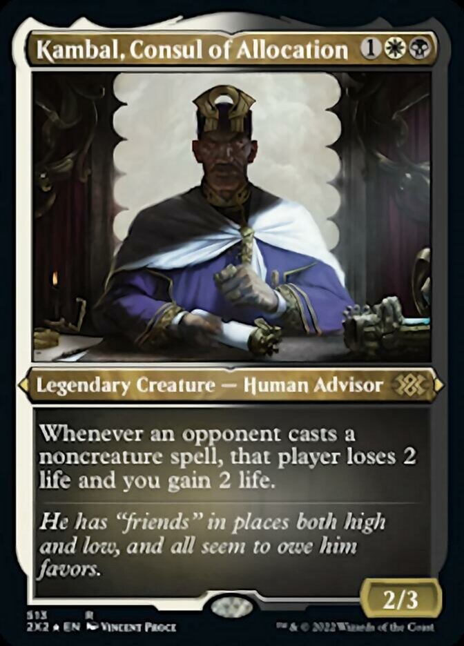 Kambal, Consul of Allocation (Foil Etched) [Double Masters 2022] | Dragon's Lair Comics and Fantasy Houston TX