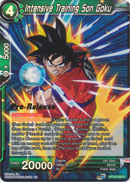 Intensive Training Son Goku (BT10-066) [Rise of the Unison Warrior Prerelease Promos] | Dragon's Lair Comics and Fantasy Houston TX