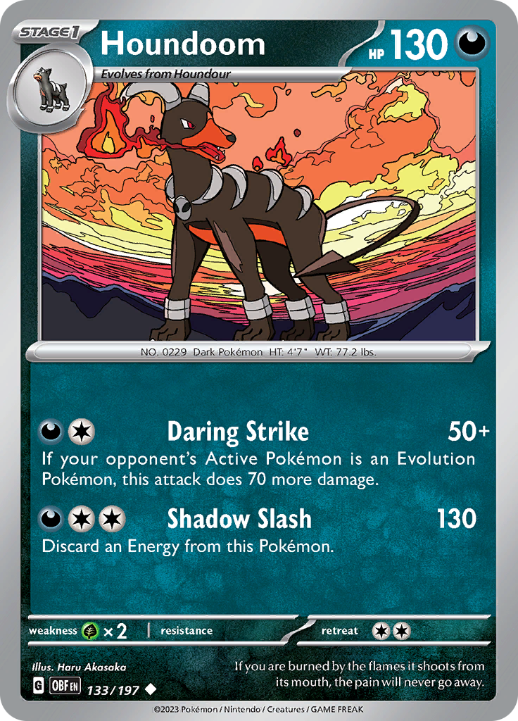 Houndoom (133/197) [Scarlet & Violet: Obsidian Flames] | Dragon's Lair Comics and Fantasy Houston TX