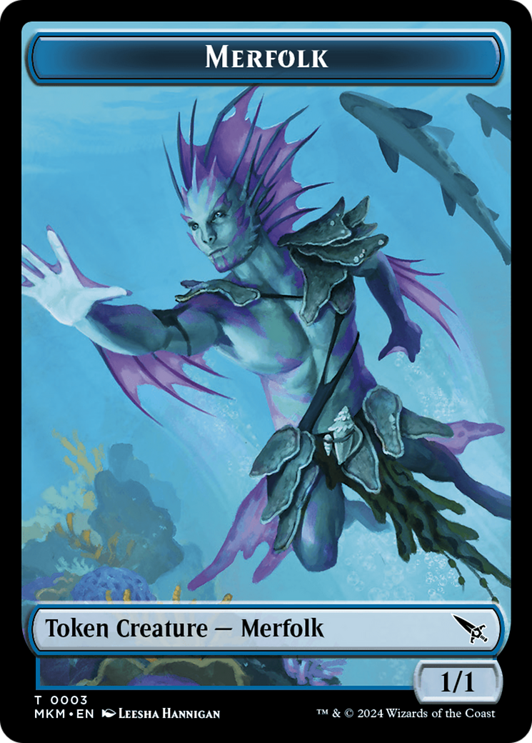 Merfolk Token [Murders at Karlov Manor Tokens] | Dragon's Lair Comics and Fantasy Houston TX