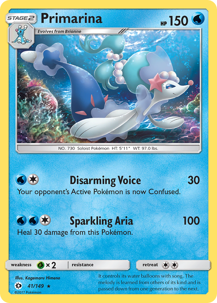 Primarina (41/149) [Sun & Moon: Base Set] | Dragon's Lair Comics and Fantasy Houston TX