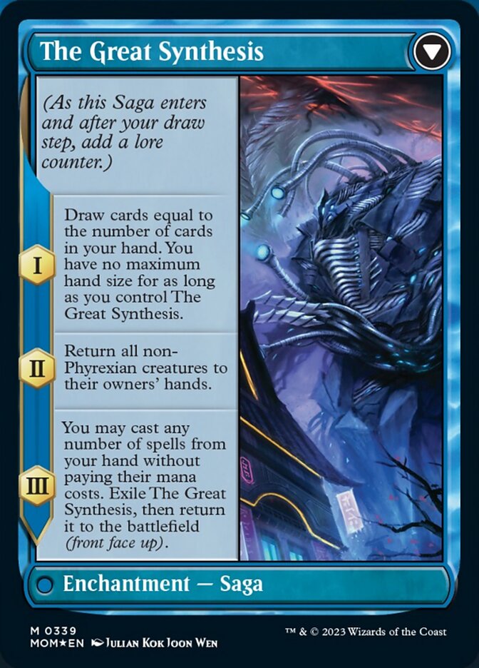 Jin-Gitaxias // The Great Synthesis (Borderless Alternate Art) [March of the Machine] | Dragon's Lair Comics and Fantasy Houston TX