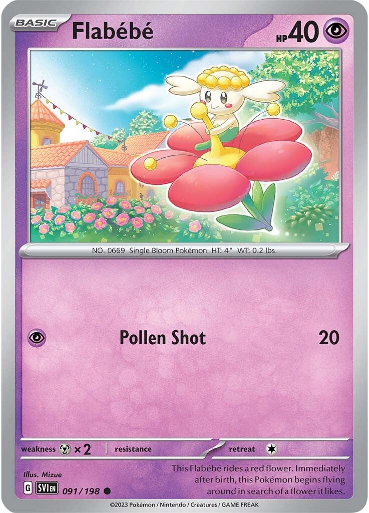 Flabebe (091/198) [Scarlet & Violet: Base Set] | Dragon's Lair Comics and Fantasy Houston TX