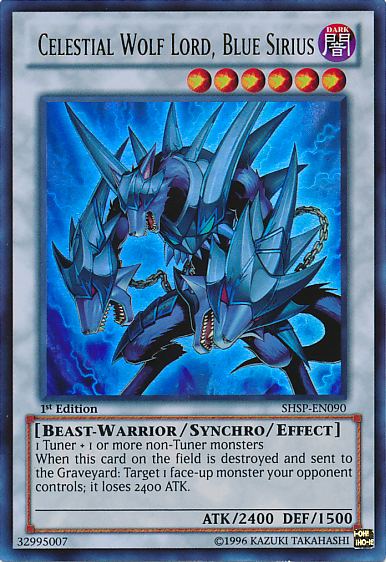 Celestial Wolf Lord, Blue Sirius [SHSP-EN090] Ultra Rare | Dragon's Lair Comics and Fantasy Houston TX