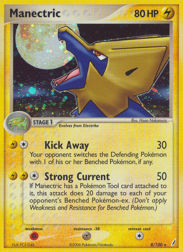 Manectric (8/100) [EX: Crystal Guardians] | Dragon's Lair Comics and Fantasy Houston TX